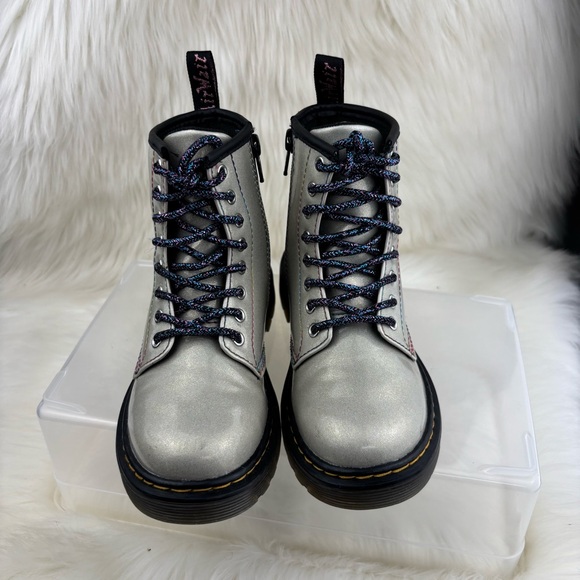 Dr. Martens Other - Dr. Martens 1460Metallic Silver Combat Boots